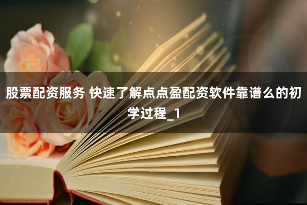 股票配资服务 快速了解点点盈配资软件靠谱么的初学过程_1